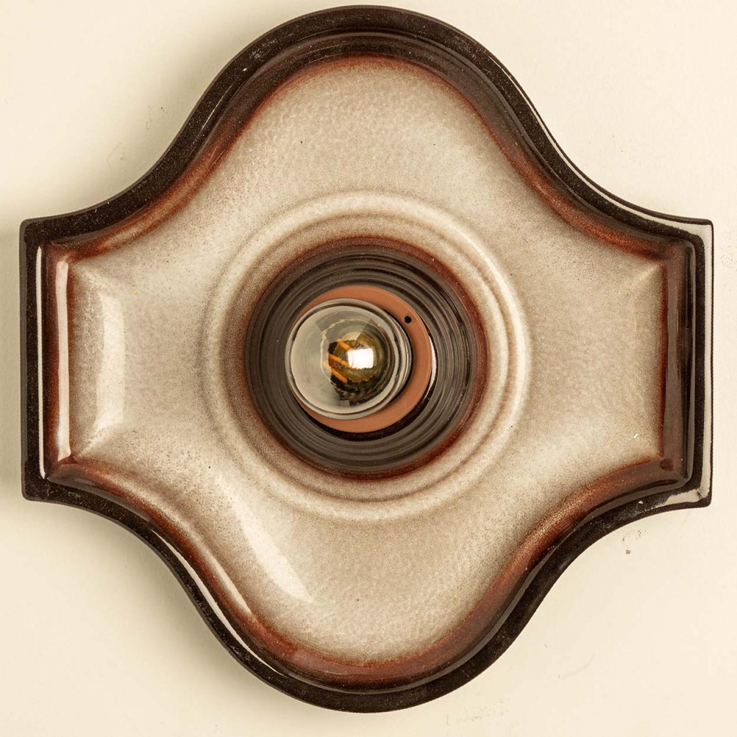 Several Oval Ceramic Wall Lights, 1970 For Sale 10