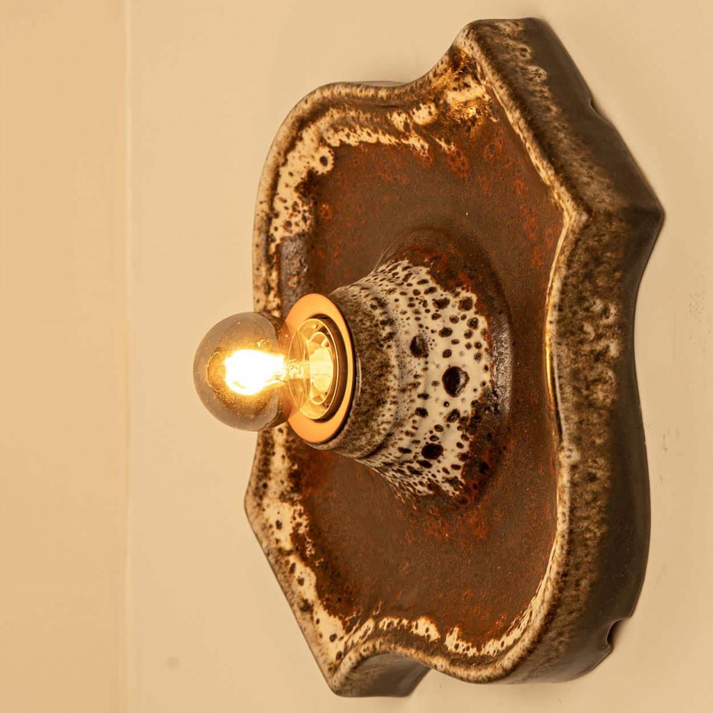 Several Oval Ceramic Wall Lights, 1970 For Sale 10