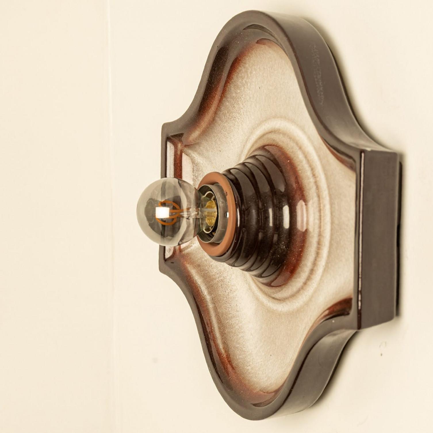 Several Oval Ceramic Wall Lights, 1970 For Sale 12