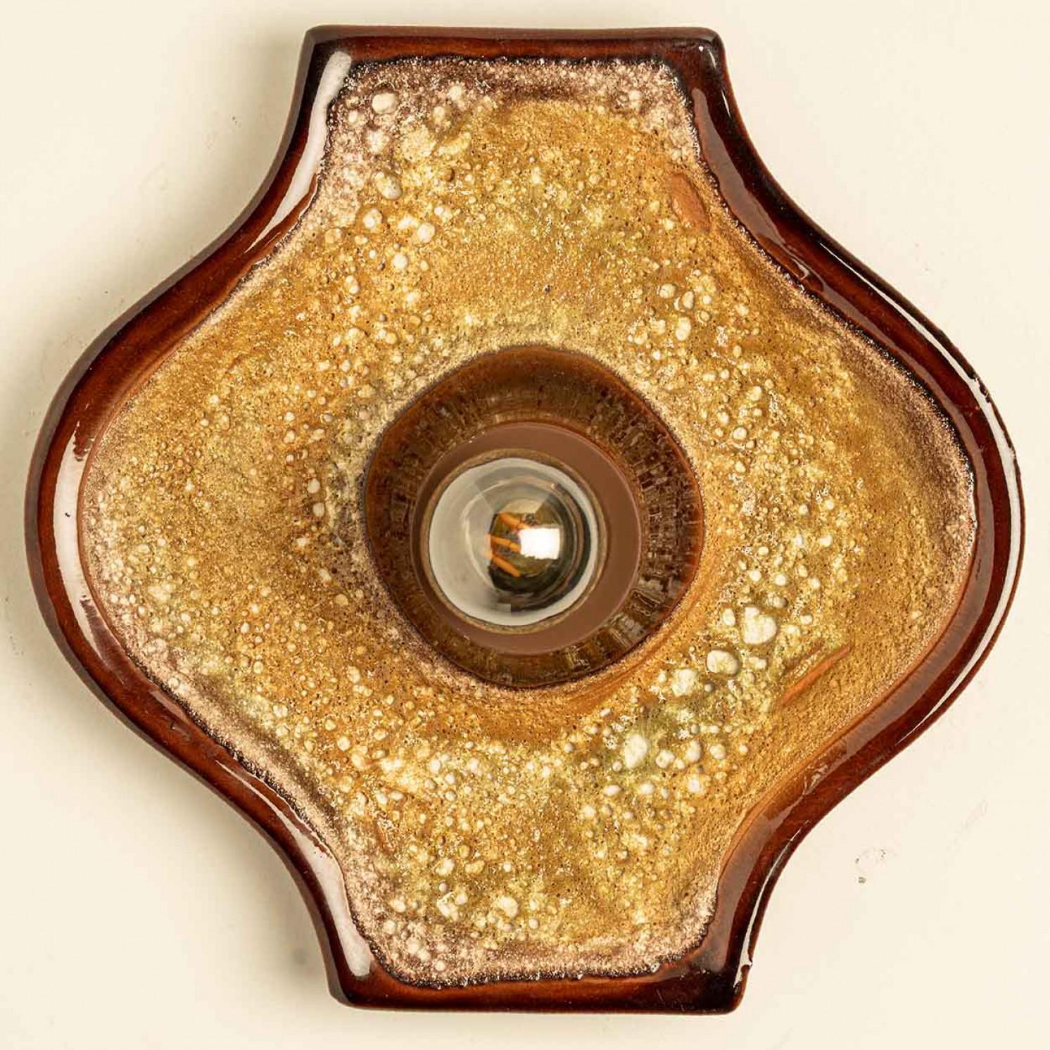 Several Oval Ceramic Wall Lights, 1970 For Sale 13