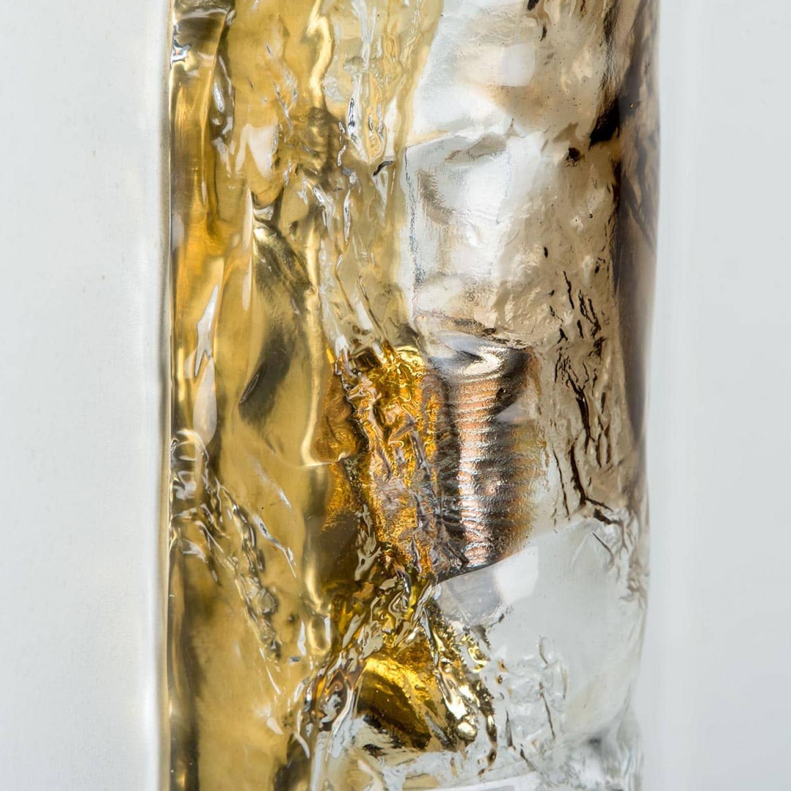 Varios pares de apliques semiredondos de cristal de Murano, Italia Años 70 en Bueno estado para la venta en Rijssen, NL