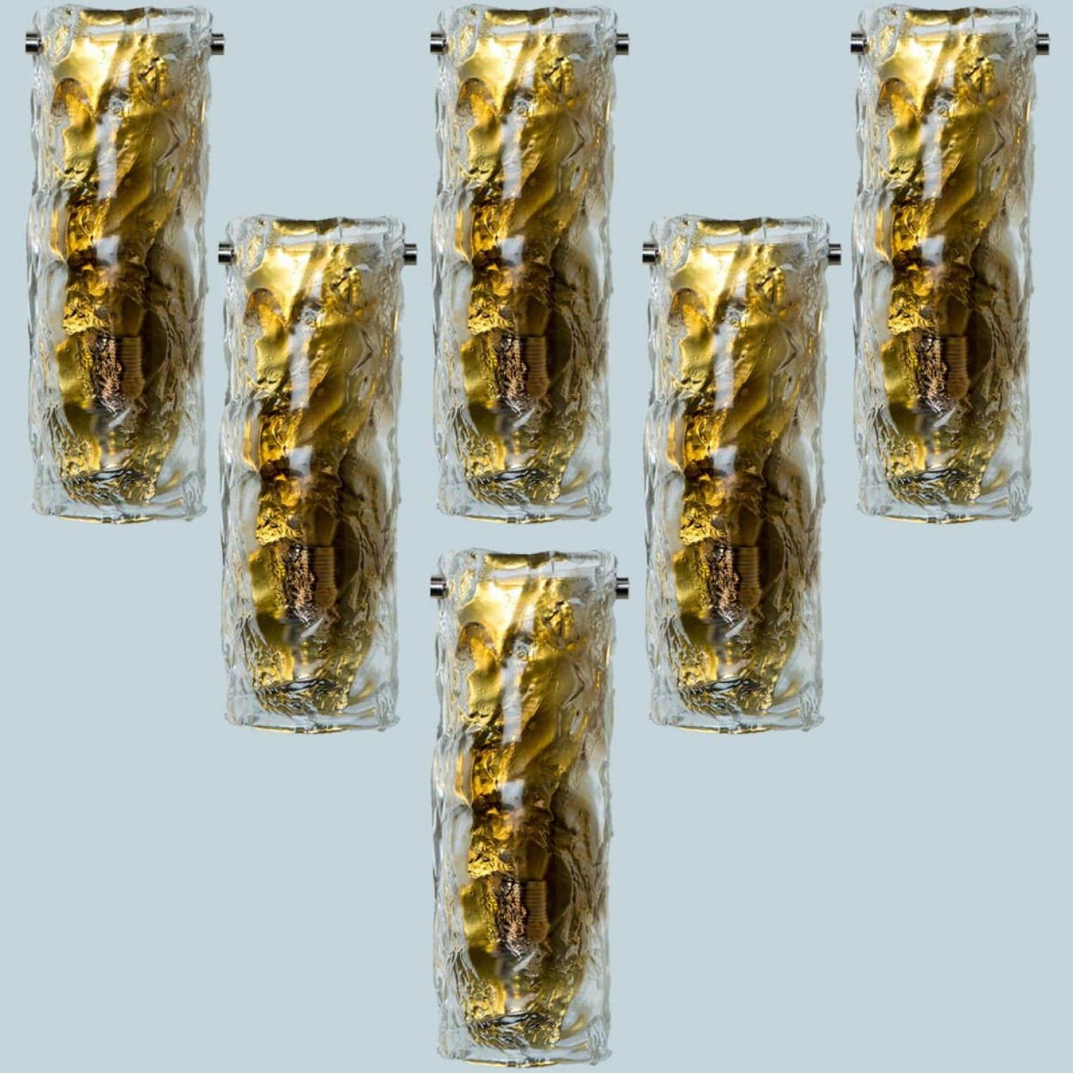 Varios pares de apliques semiredondos de cristal de Murano, Italia Años 70 Cristal de Murano en venta