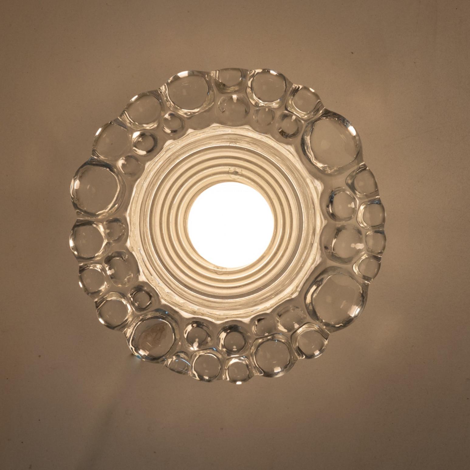 Several Peill Putzler Bubble Glass Wall lights Flush Mounts, 1970 For Sale 5