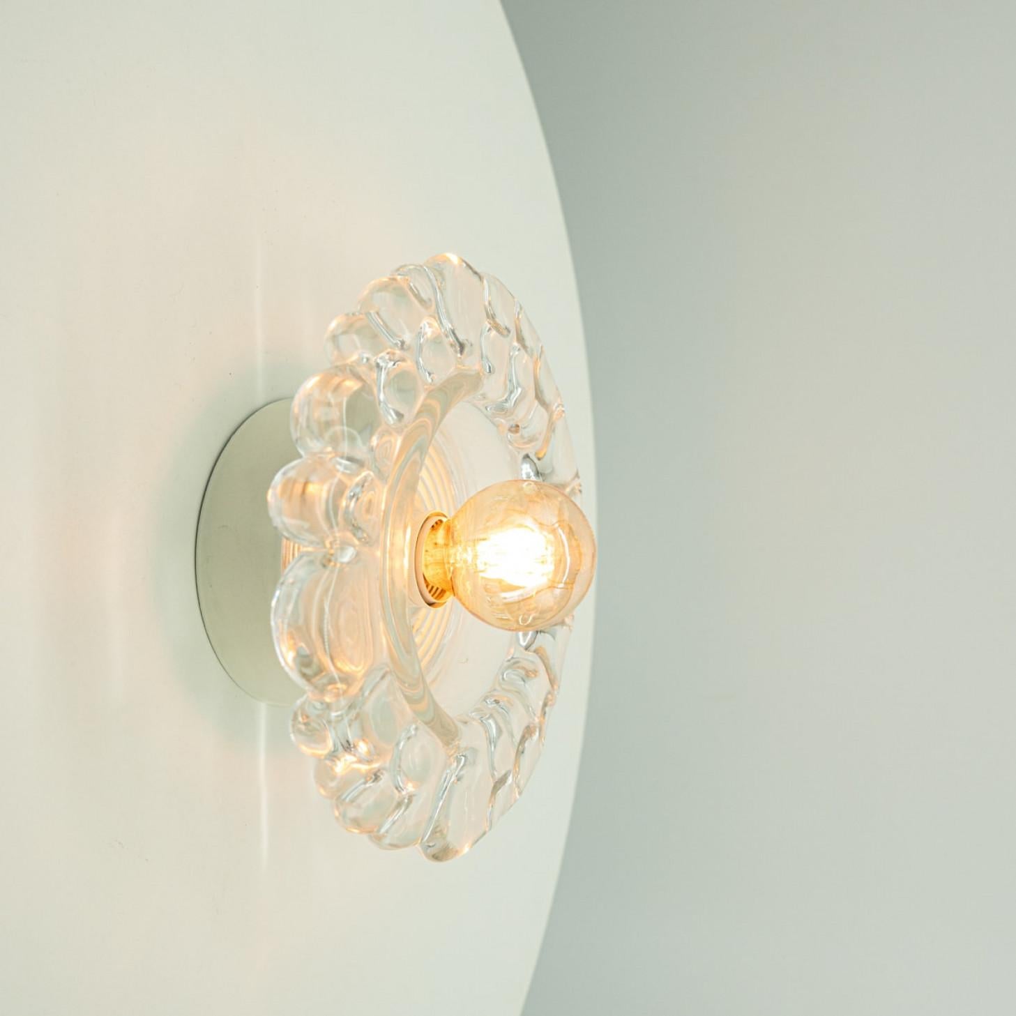 Several Peill Putzler Bubble Glass Wall lights Flush Mounts, 1970 For Sale 5