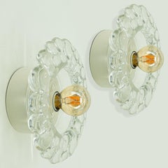 Mehrere Peill Putzler Bubble Glass Wandleuchten Flush Mounts, 1970