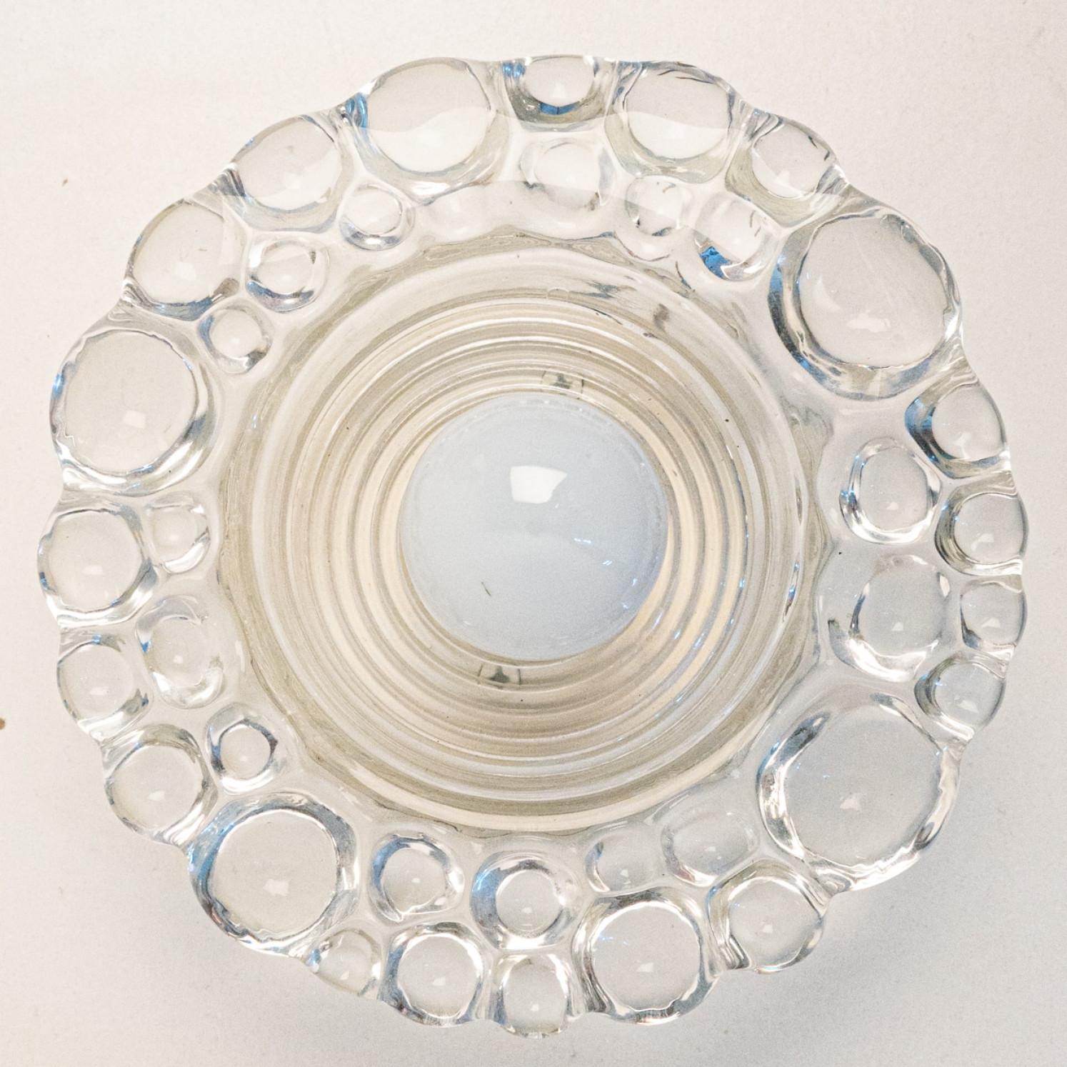Varios apliques de cristal burbuja Peill Putzler Empotrables, 1970 Alemán en venta