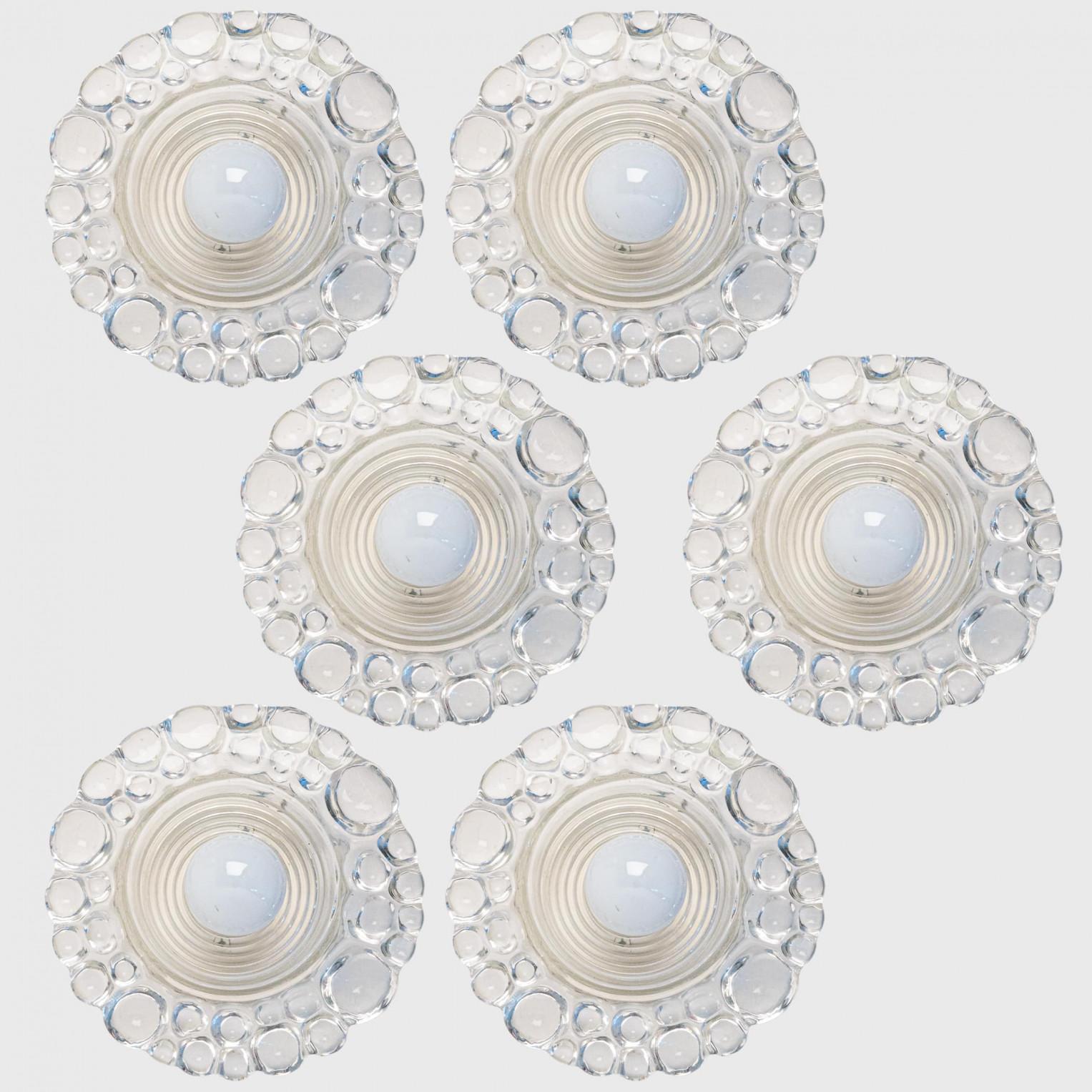 Laiton Plusieurs appliques en verre bullé Peill Putzler, 1970 en vente