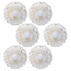 Mehrere Peill Putzler Bubble Glass Wandleuchten Flush Mounts, 1970