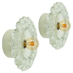 Several Peill Putzler Bubble Glass Wall lights Flush Mounts, 1970