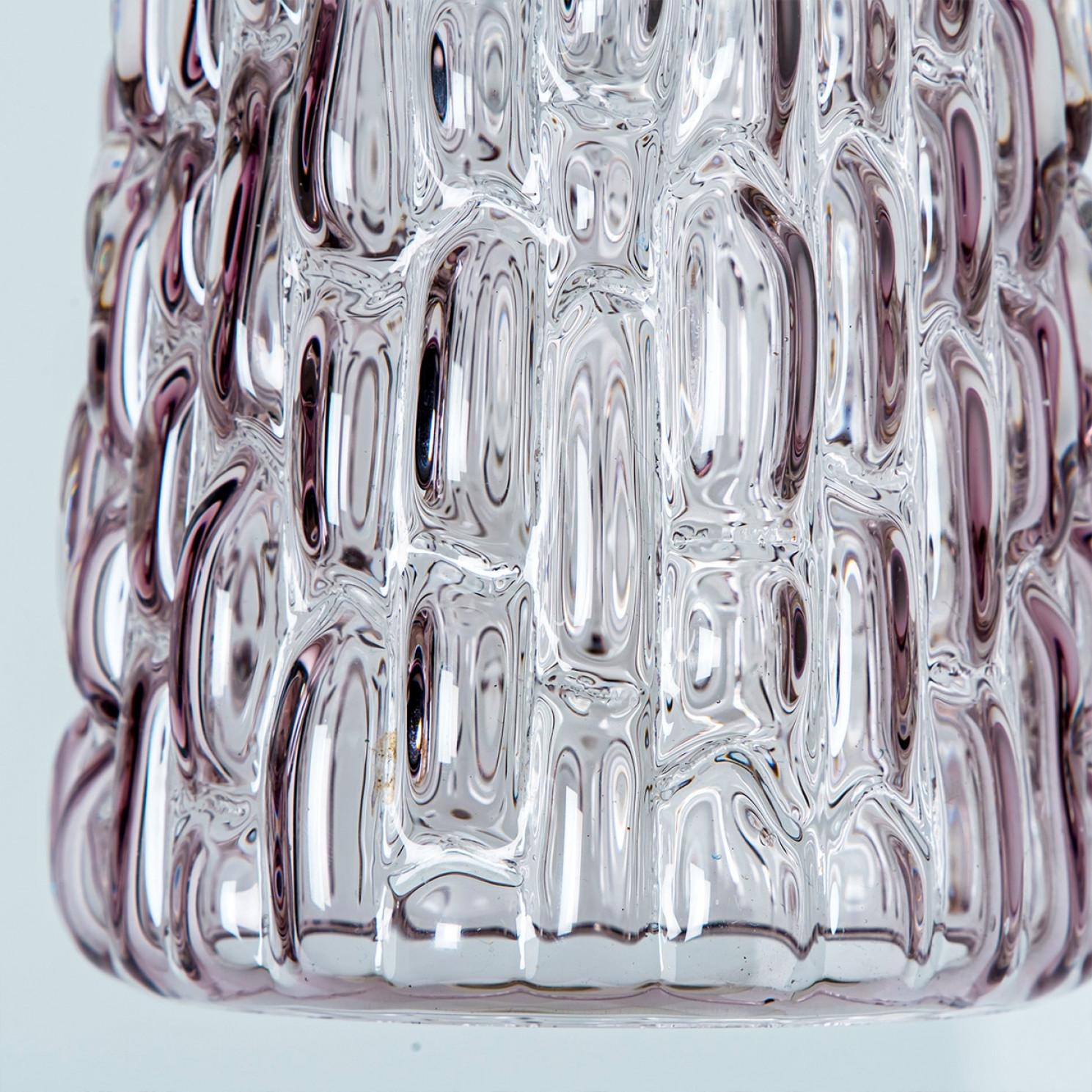 Varias lámparas colgantes de cristal morado al estilo de Kalmar, años 50 Otro en venta