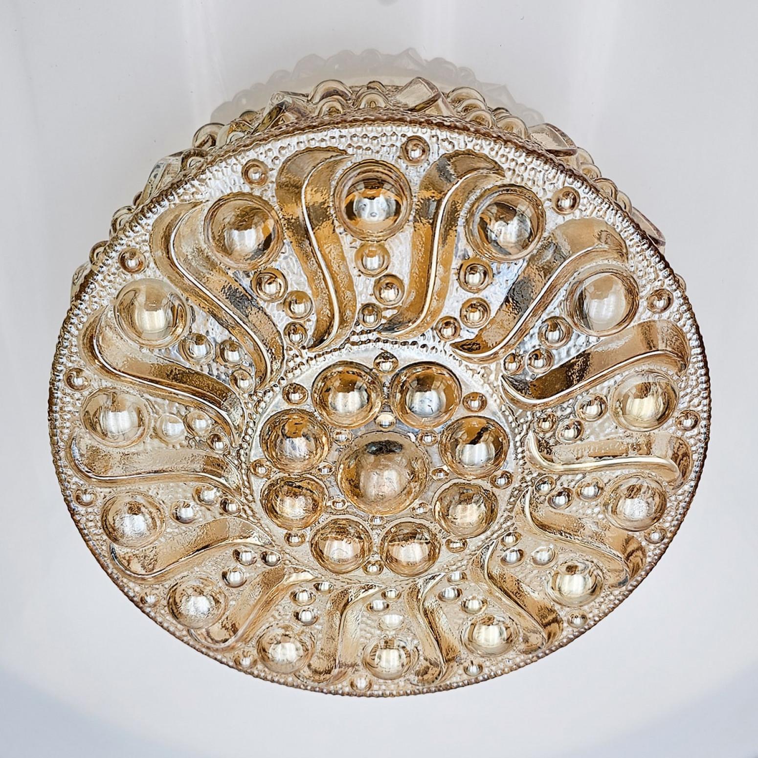 Several Round Bubble Textured Glass Wall Lights, Style Helena Tynell For Sale 2