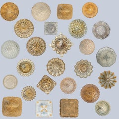 Several Round Bubble Textured Glass Wall Lights, Style Helena Tynell
