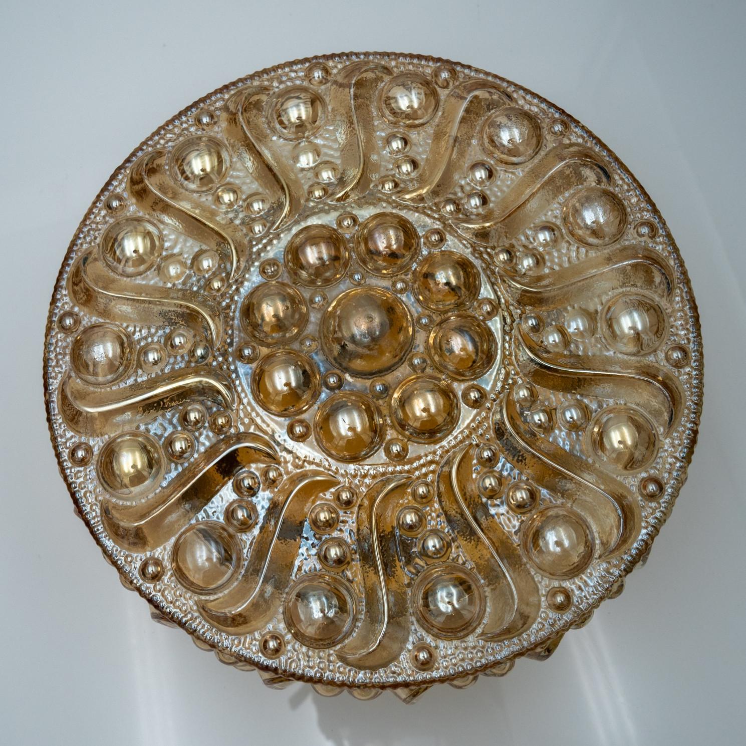 Other Several Round Bubble Textured Glass Wall Lights, Style Helena Tynell For Sale