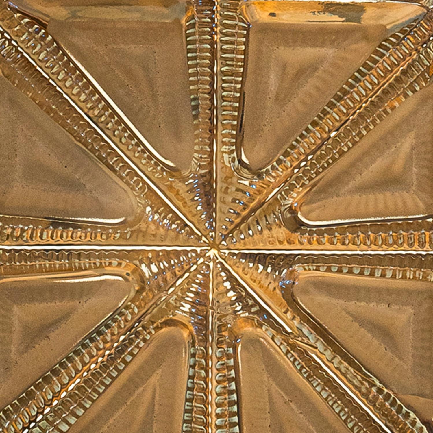 Varios empotrables cuadrados de vidrio ámbar al estilo de Tynell, 1960 en venta 1