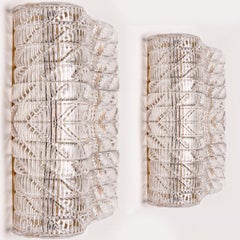 Diverse applique quadrate in vetro a coste, Italia