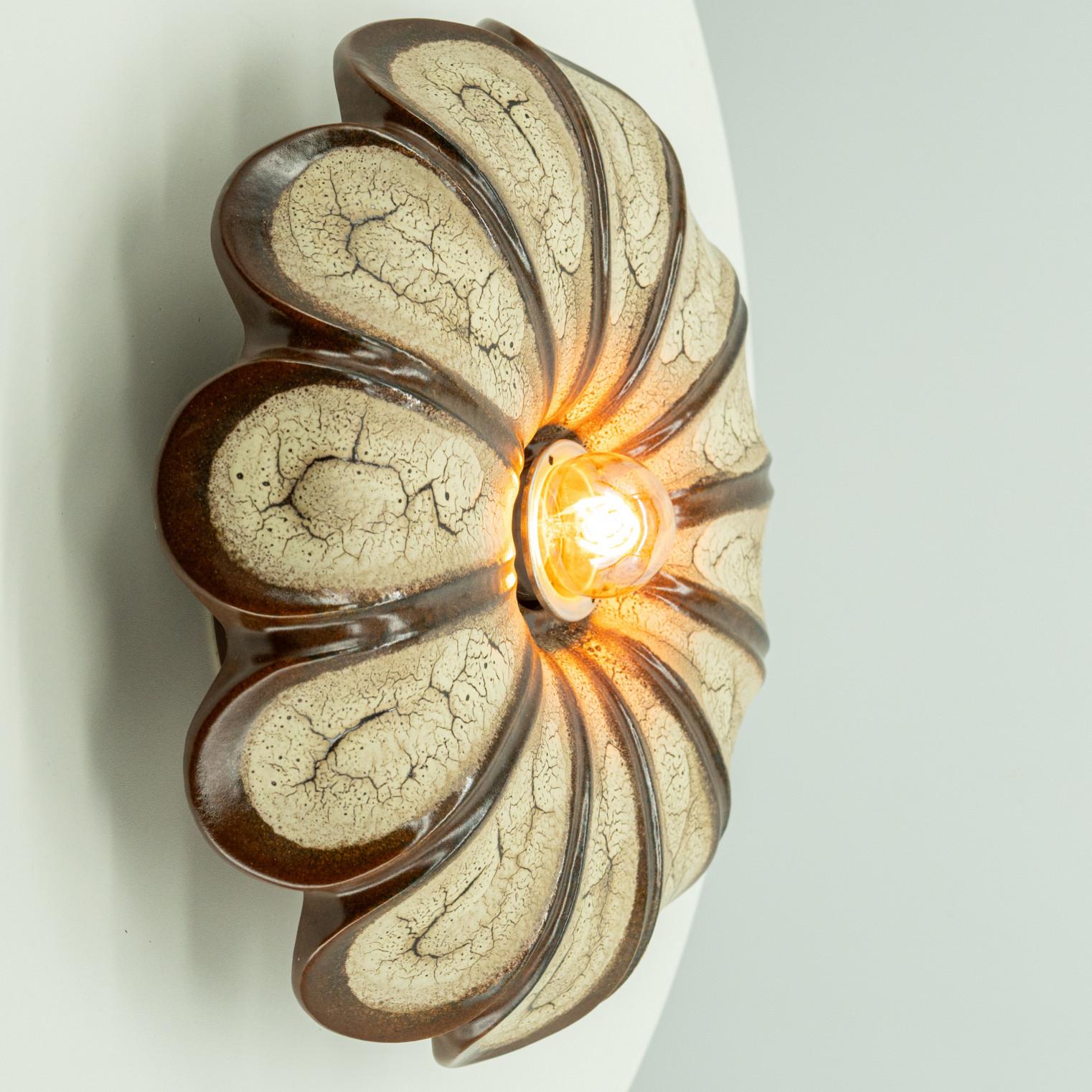 Several Stunning Ceramic Wall Lights, Denmark 1970 For Sale 6