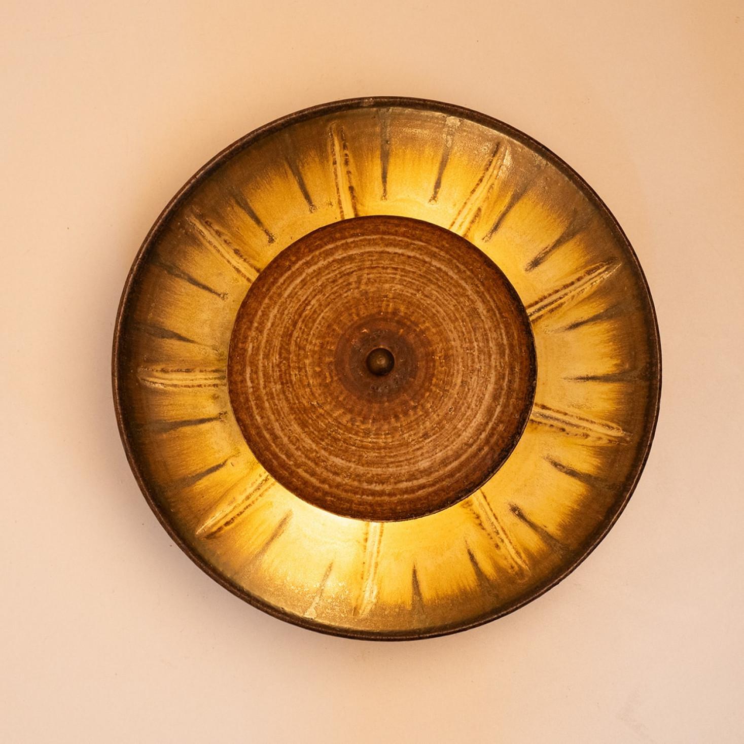 Several Stunning Ceramic Wall Lights, Denmark 1970 For Sale 7