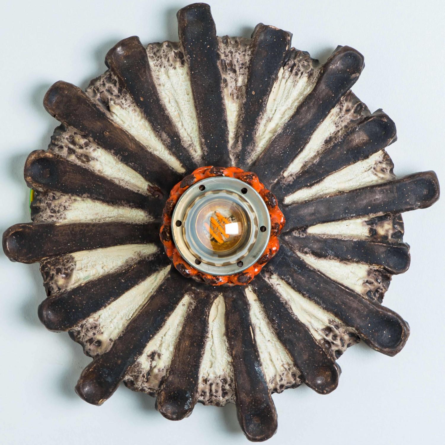 Several Stunning Ceramic Wall Lights, Denmark 1970 For Sale 11