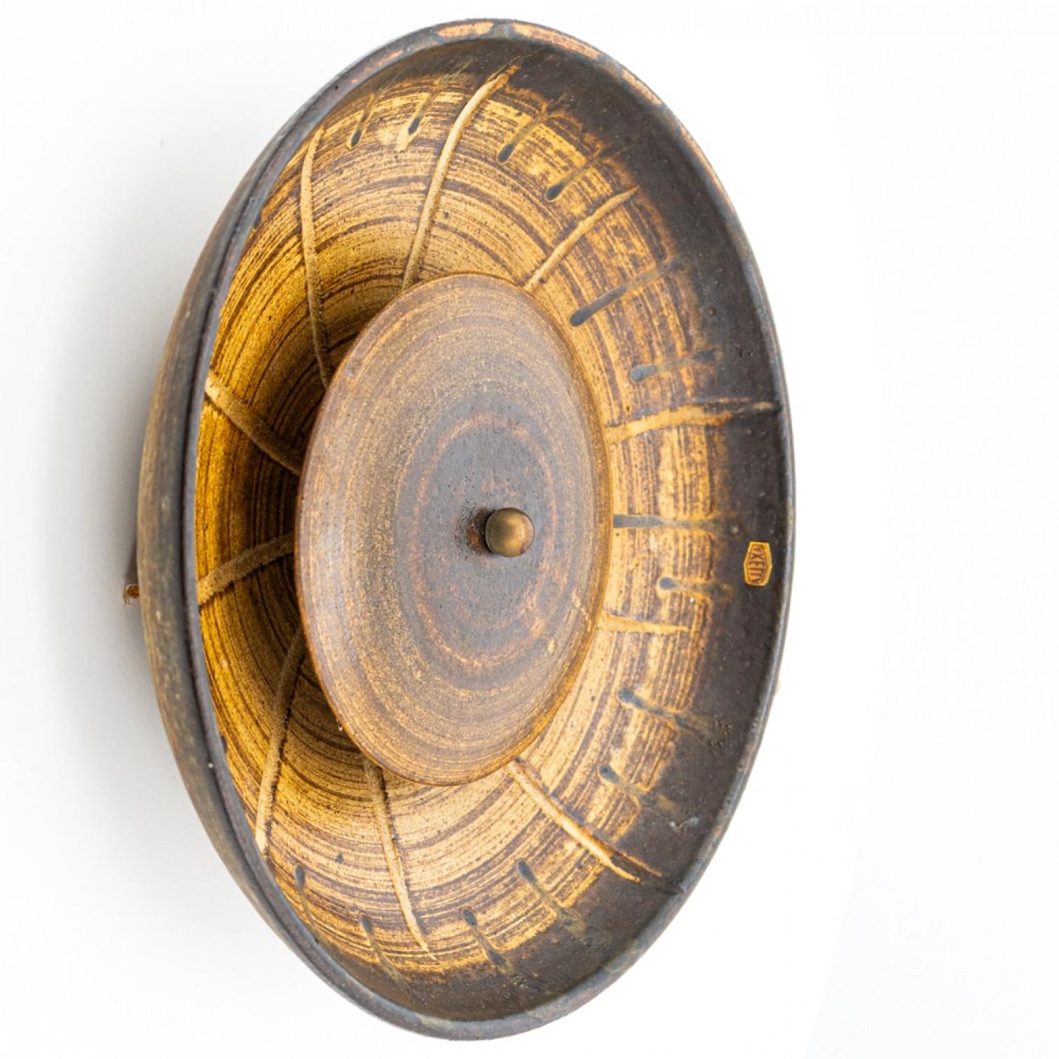 Danish Several Stunning Ceramic Wall Lights, Denmark 1970 For Sale