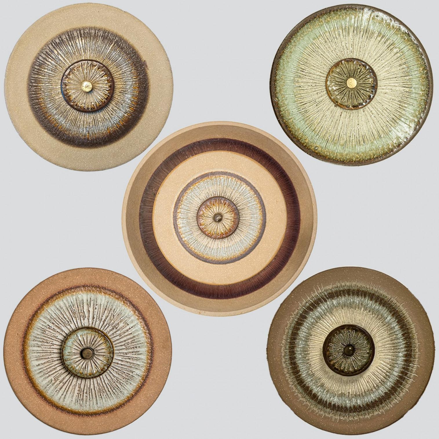 Ceramica Diverse splendide lampade da parete in ceramica, Danimarca 1970 in vendita
