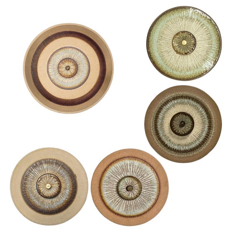 Diverse splendide lampade da parete in ceramica, Danimarca 1970 in vendita