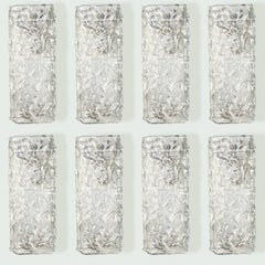 Several Textured Clear Glass Wall Sconces, Austria