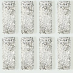 Several Textured Clear Glass Wall Sconces, Austria
