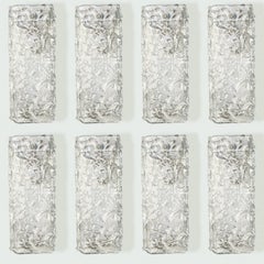 Several Textured Clear Glass Wall Sconces, Austria