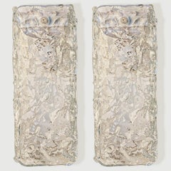 Several Textured Clear Glass Wall Sconces, Austria