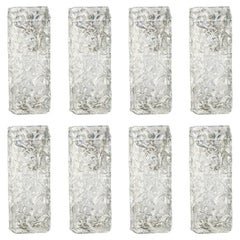 Several Textured Clear Glass Wall Sconces, Austria