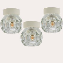 Several Thick Textured Cube Lamps from Peill & Putzler, Germany 1970s