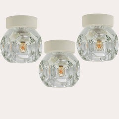 Several Thick Textured Cube Lamps from Peill & Putzler, Germany 1970s