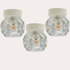 Several Thick Textured Cube Lamps from Peill & Putzler, Germany 1970s