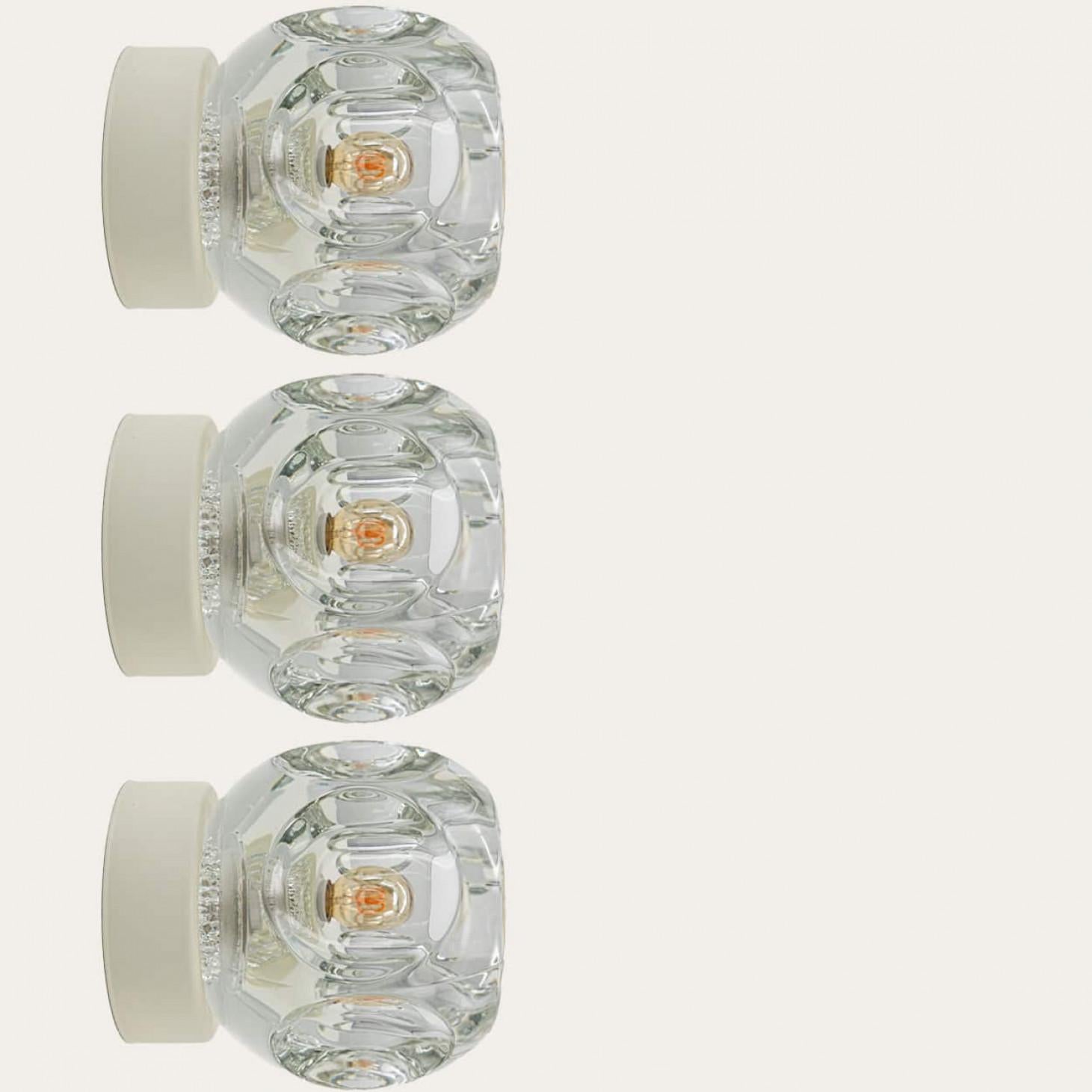 Other Several Thick Textured Cube Lamps from Peill & Putzler, Germany 1970s For Sale