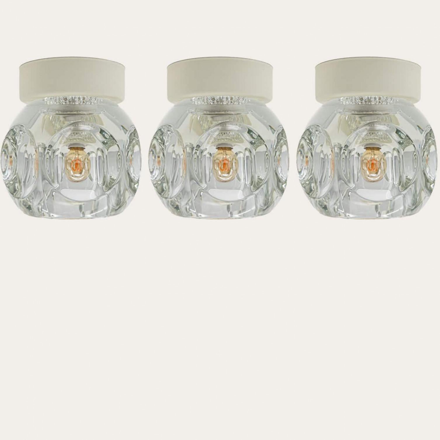 Several Thick Textured Cube Lamps from Peill & Putzler, Germany 1970s In Good Condition For Sale In Rijssen, NL