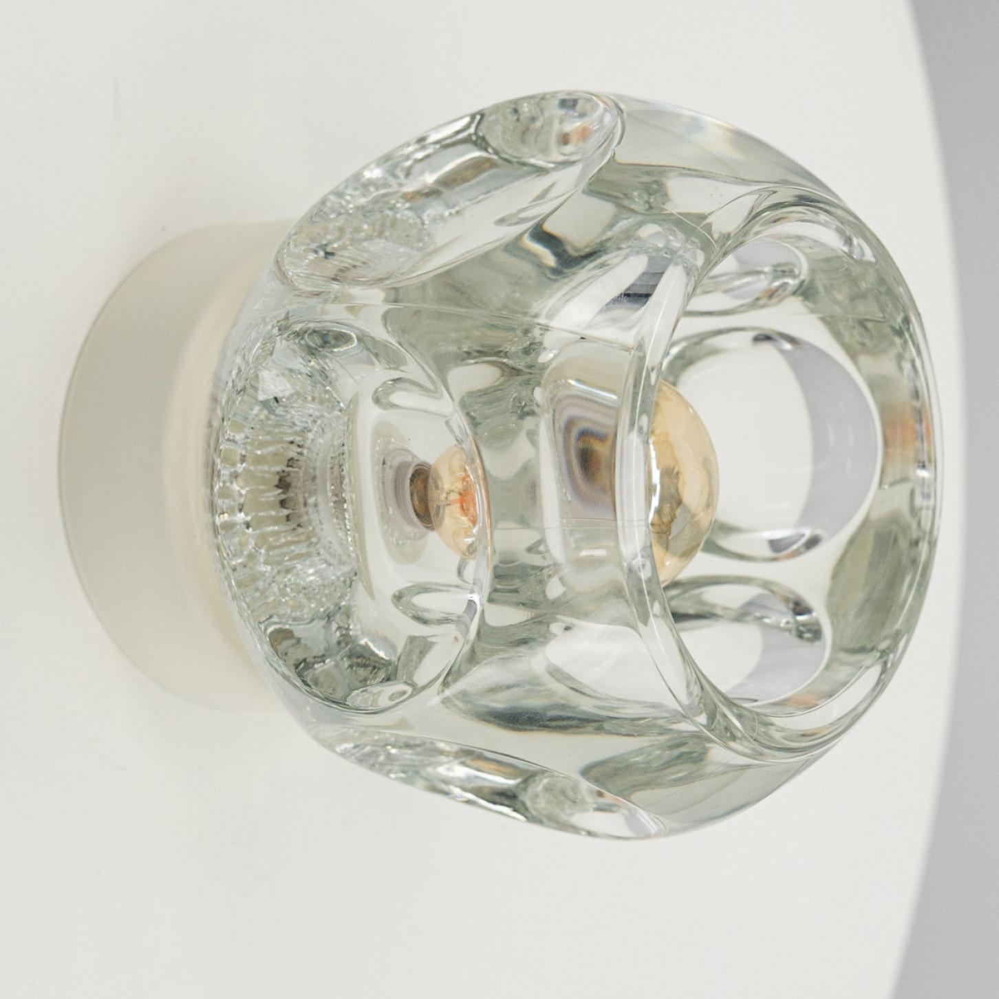 Late 20th Century Several Thick Textured Cube Lamps from Peill & Putzler, Germany 1970s For Sale