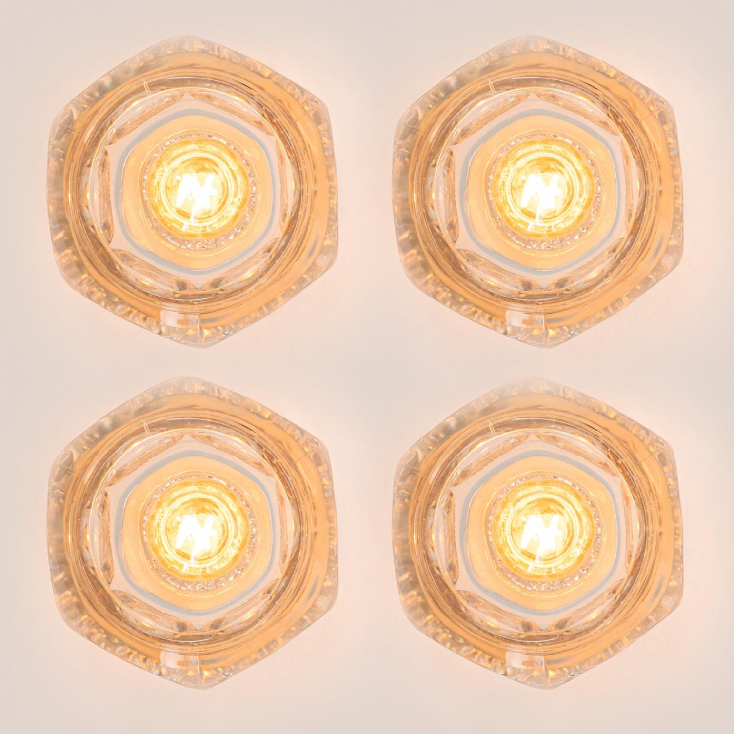 Several Thick Textured Cube Lamps from Peill & Putzler, Germany 1970s For Sale 2