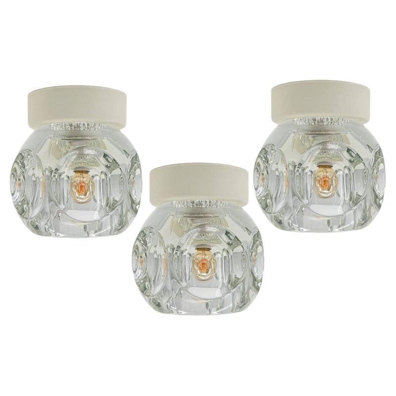 Several Thick Textured Cube Lamps from Peill & Putzler, Germany 1970s For Sale