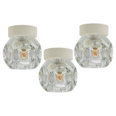 Several Thick Textured Cube Lamps from Peill & Putzler, Germany 1970s