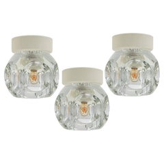 Several Thick Textured Cube Lamps from Peill & Putzler, Germany 1970s