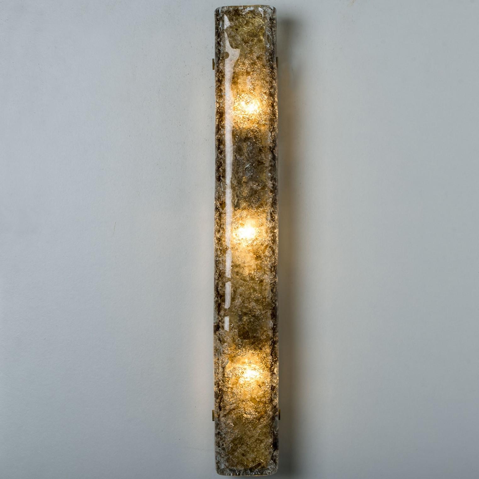 Plusieurs lampes murales en verre fumé de Kaiser Leuchten, années 1970 en vente 2