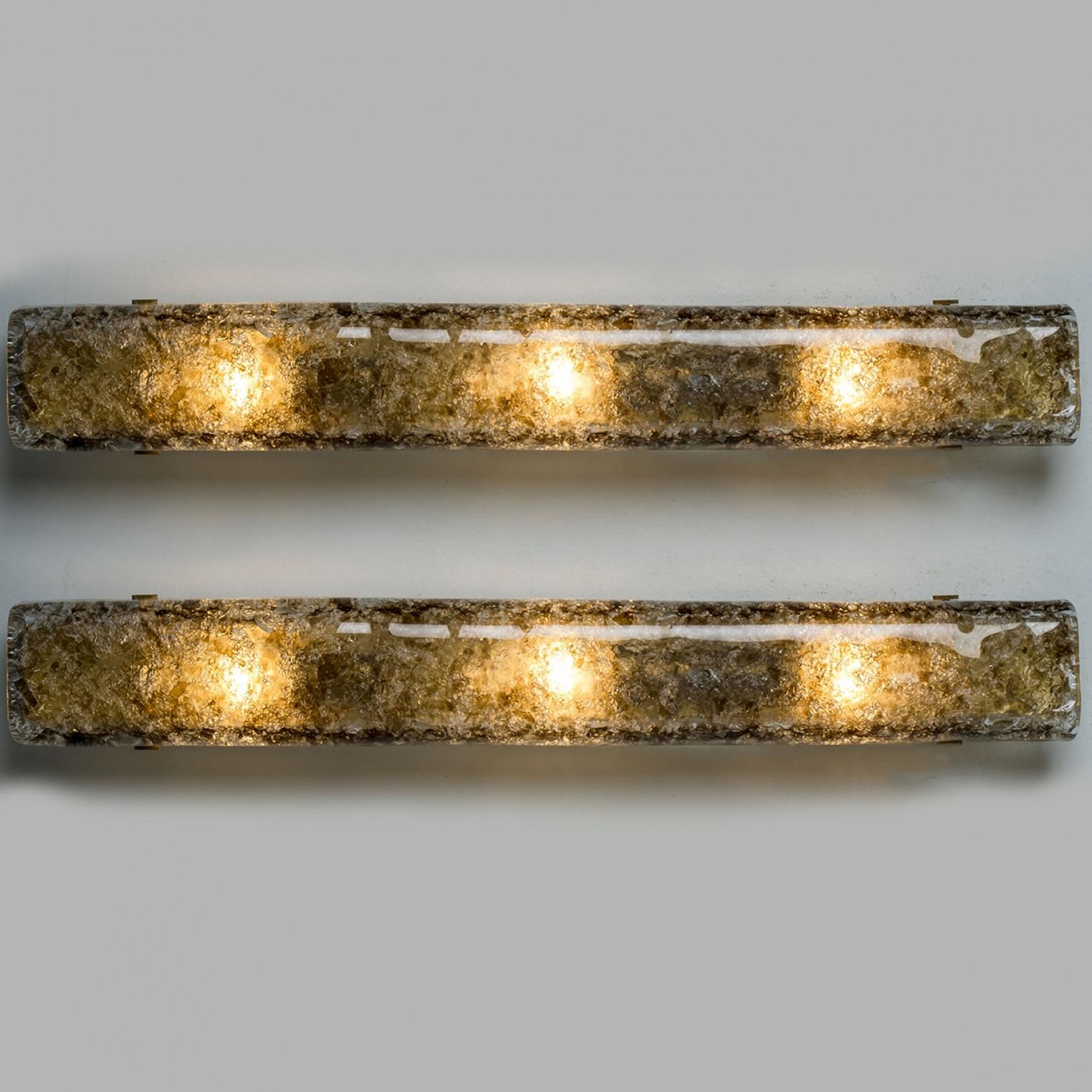 Several Tube Smoked Glass Wall Lights by Kaiser Leuchten, 1970s For Sale 11