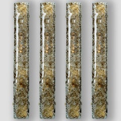 Several Tube Smoked Glass Wall Lights by Kaiser Leuchten, 1970s