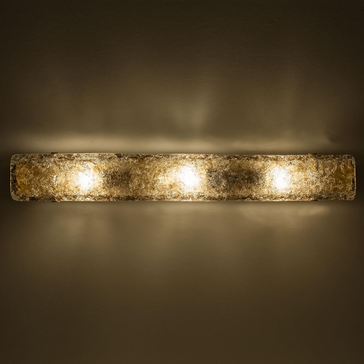 Plusieurs lampes murales en verre fumé de Kaiser Leuchten, années 1970 en vente 12