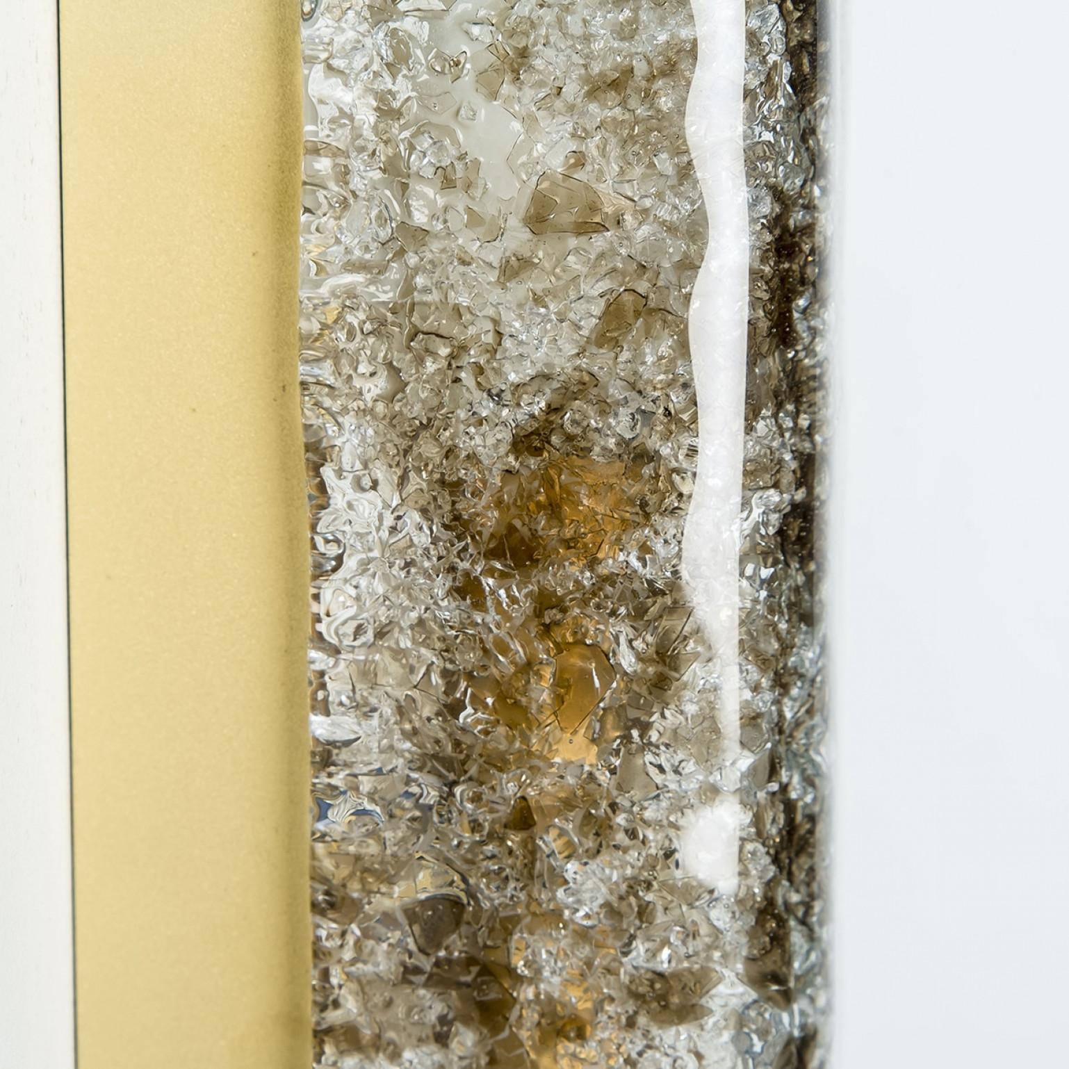 Verre Plusieurs lampes murales en verre fumé de Kaiser Leuchten, années 1970 en vente