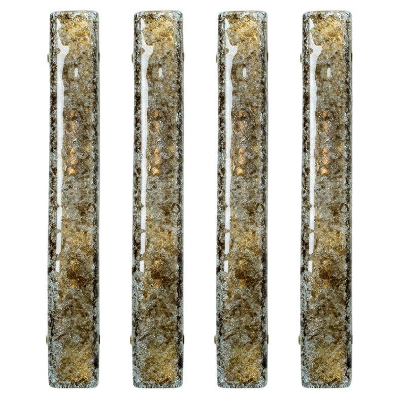 Several Tube Smoked Glass Wall Lights by Kaiser Leuchten, 1970s