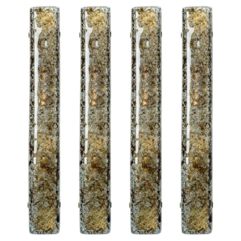 Several Tube Smoked Glass Wall Lights by Kaiser Leuchten, 1970s For Sale