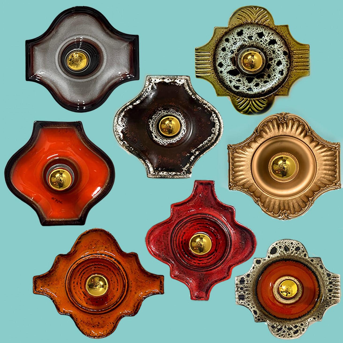 Plusieurs Lights en céramique émaillée de style mixte, 1970 en vente 7