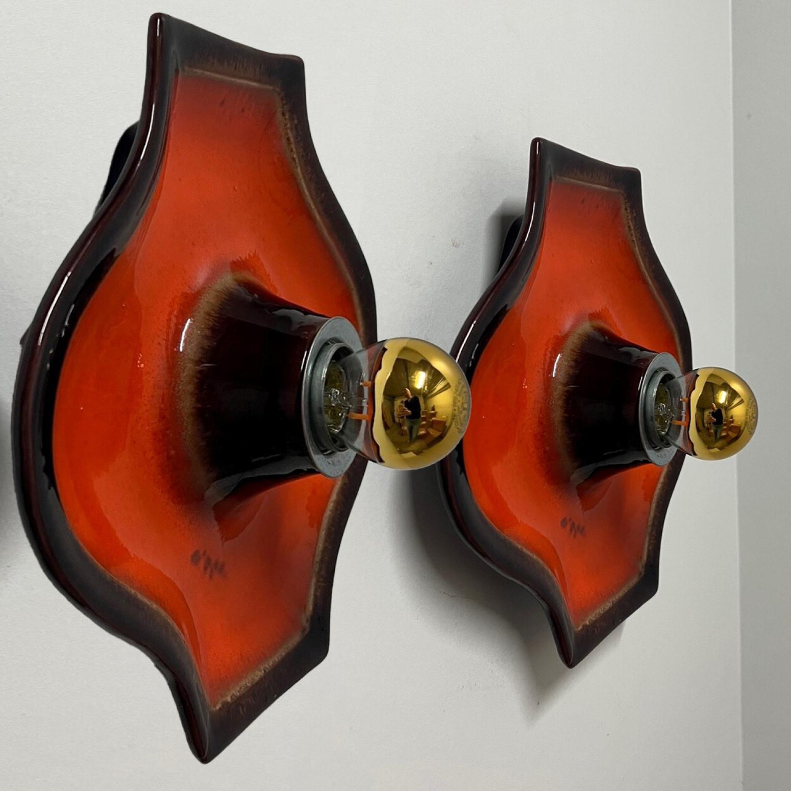 Several Wall Lights in Glazed Ceramic Style Mixed, 1970 For Sale 13