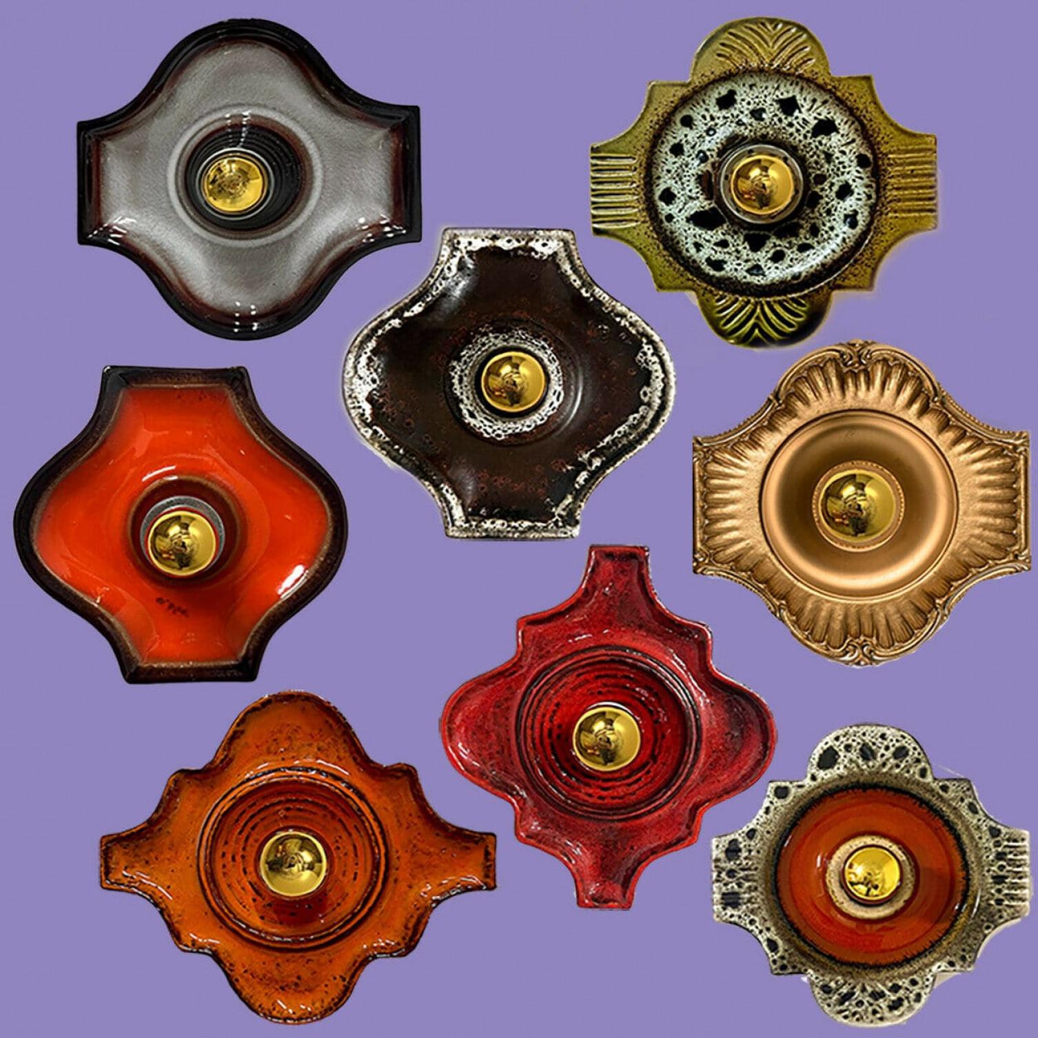 Mid-Century Modern Plusieurs Lights en céramique émaillée de style mixte, 1970 en vente